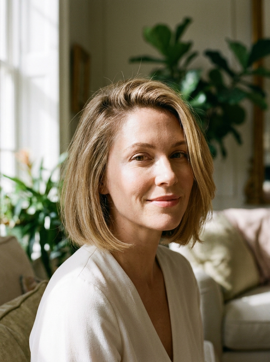 Blonde Bob mit Seitenscheitel als Blonde Bob Frisuren mittellang Inspiration 2026